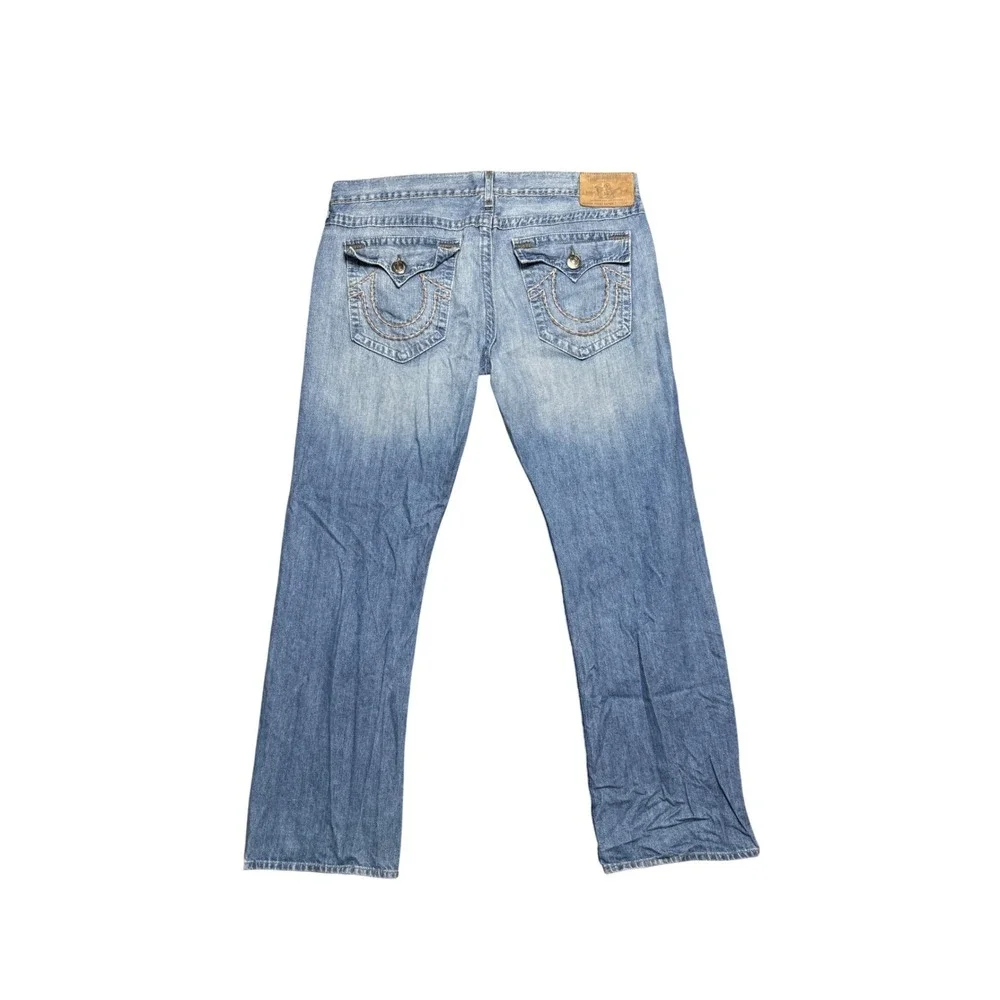 True Religion Brand Jeans Men's Size 42 Blue‎ Wash Bootcut Denim Made in USA